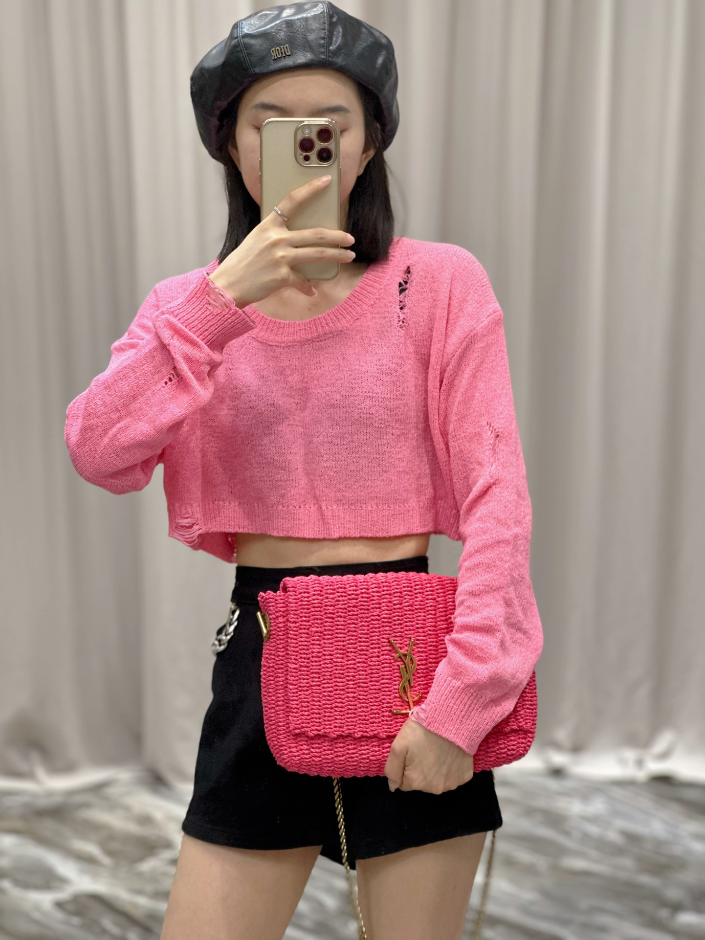 YSL Kate With Raffia-28.5×20×6CM