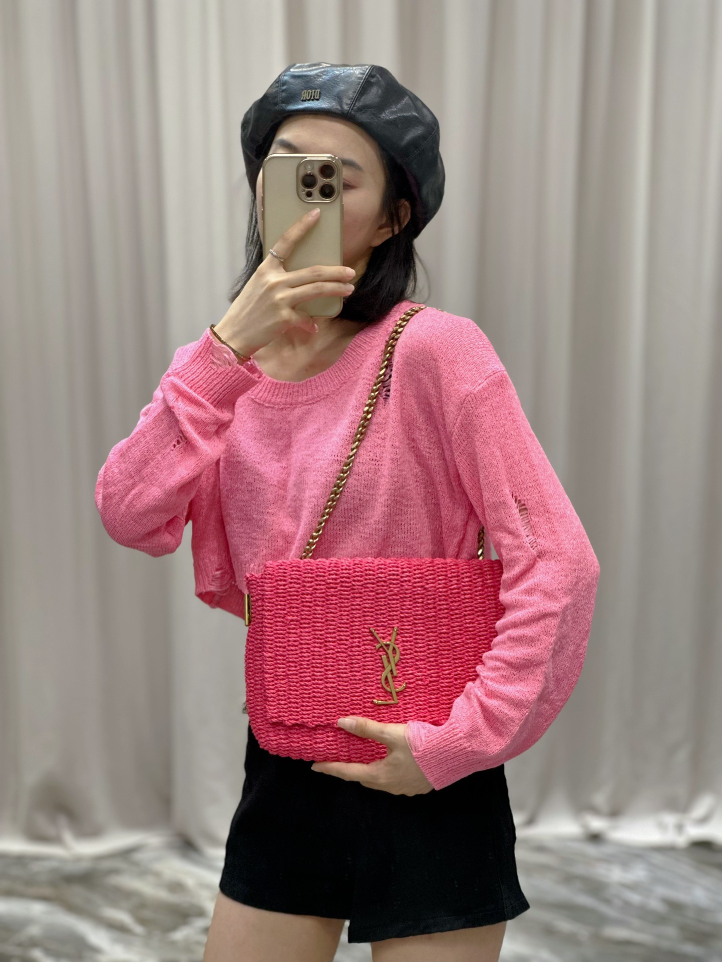 YSL Kate With Raffia-28.5×20×6CM