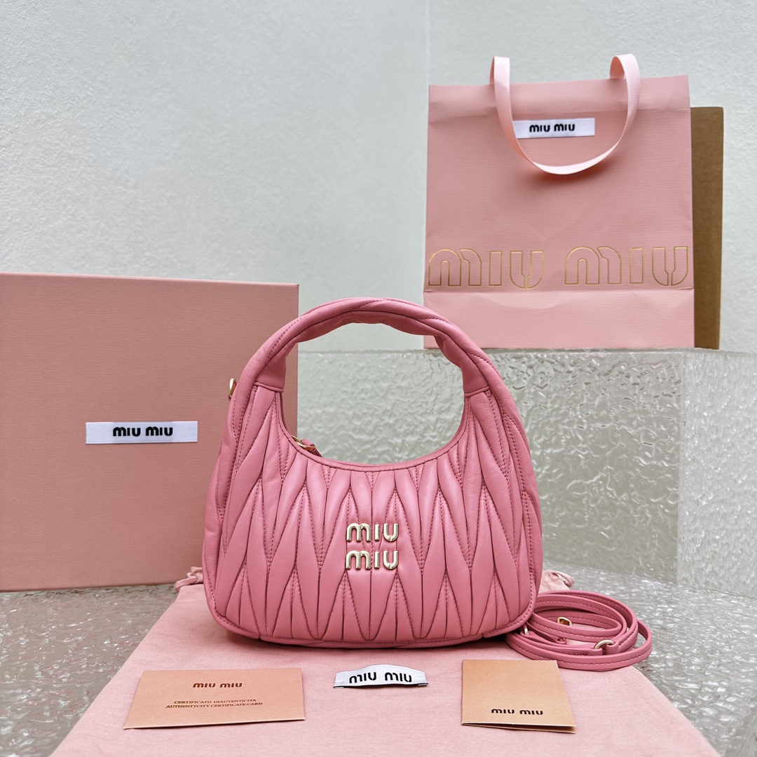 MiuMiu Wander Hobo Bag-20*6*17CM