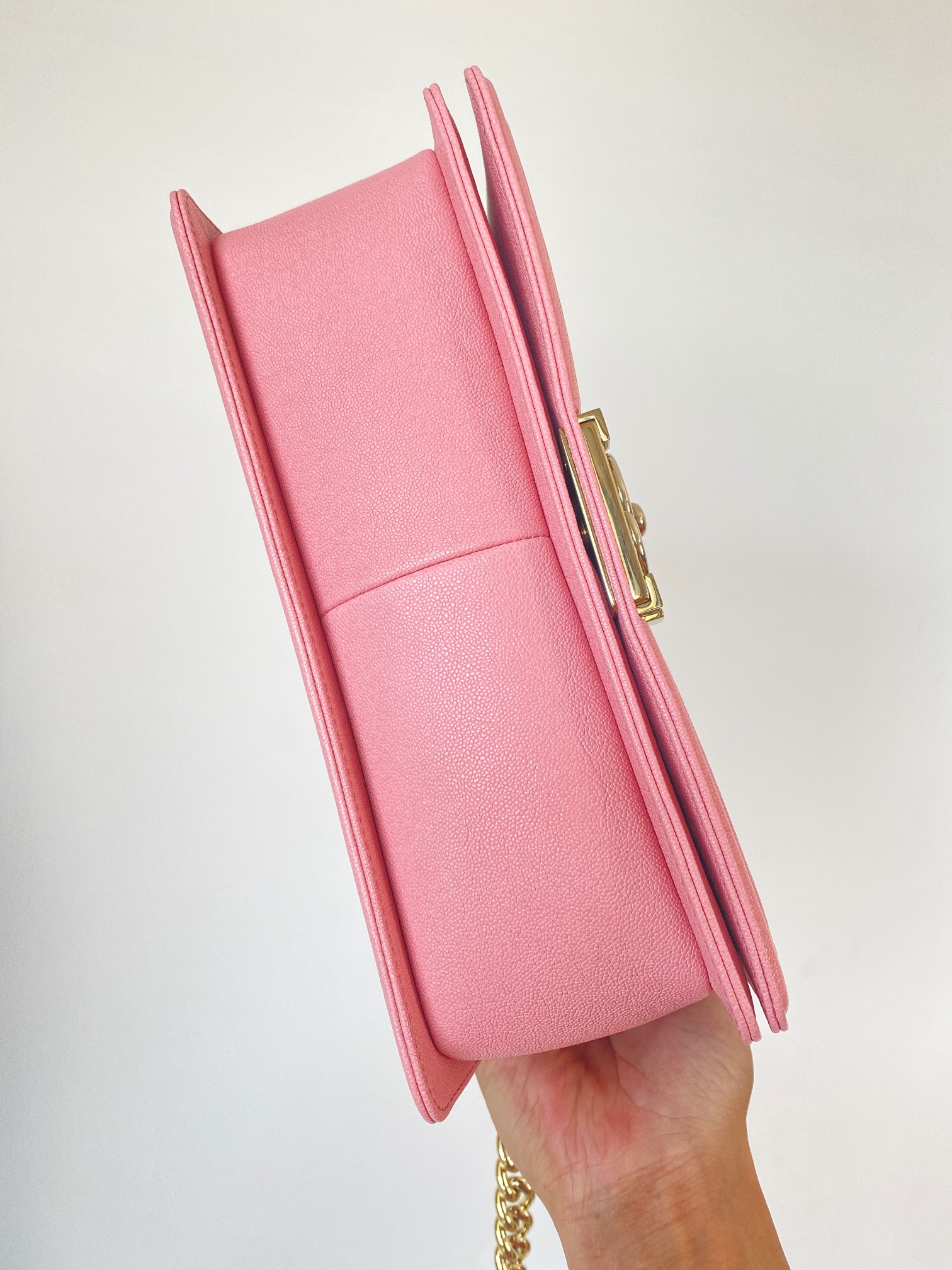 Ch@nel Boy Bag-Caviar-25CM