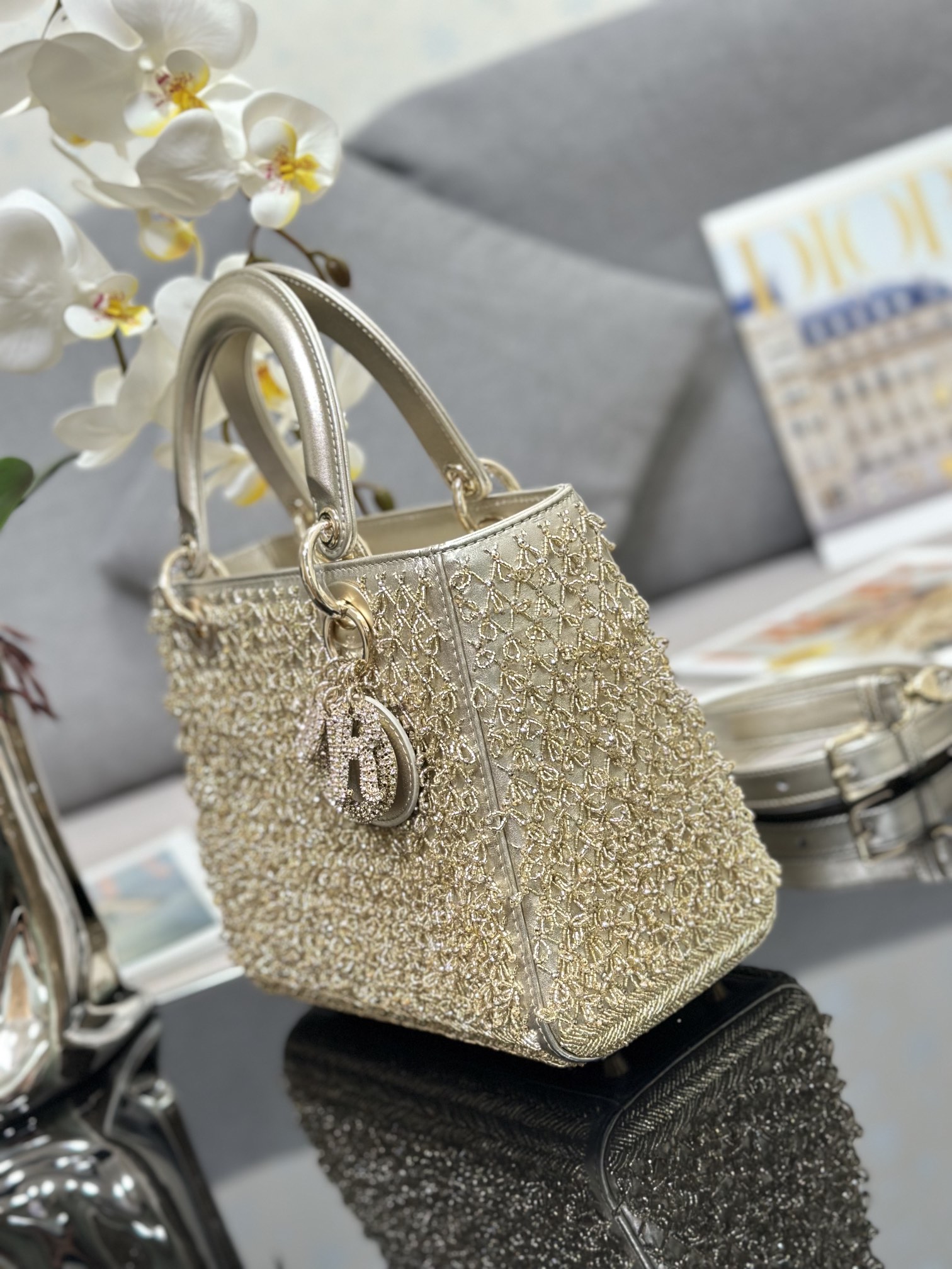 lady D*or handle bag-24cm