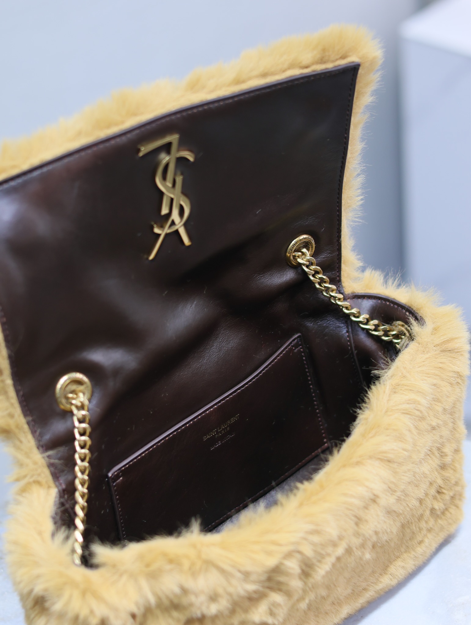YSL Rabbit Fur Kate Bags-22×14×5CM