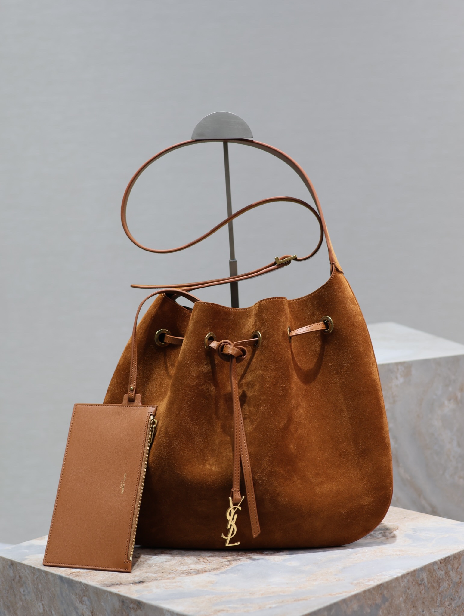 YSL Flat Hobo Bag-44×33×2.5CM