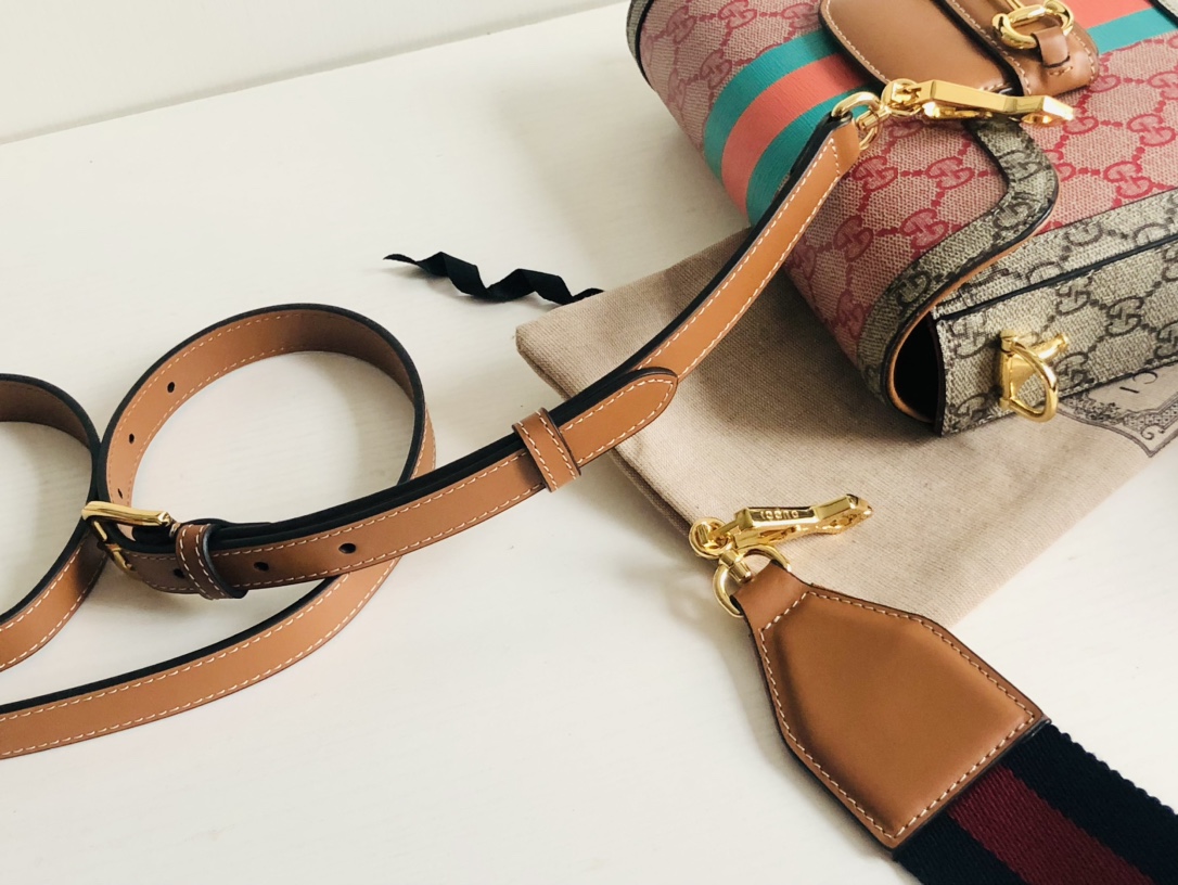 G*u*i 1955 horsebit shoulder bag-20.6*14.4*5.1cm