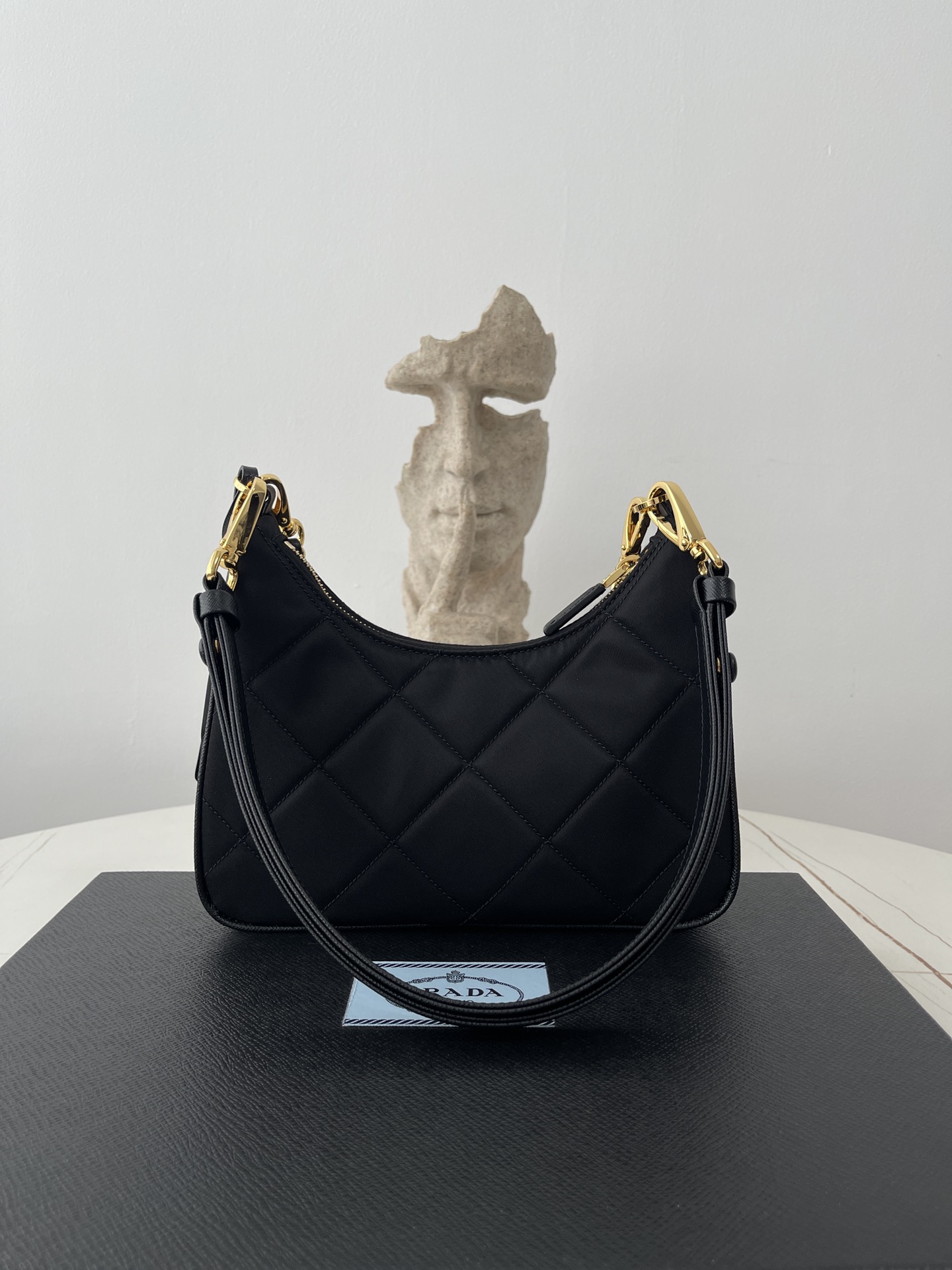 Pra*a nylon 1bc204b hobo bag-23*17*6.5cm