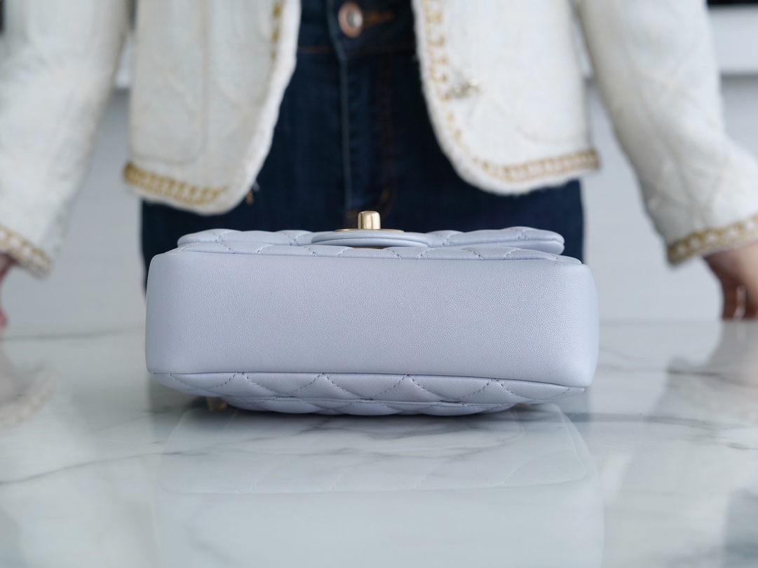 Ch@nel Flap Bag-12.5*17*5CM