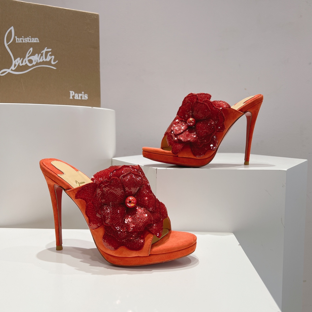 Ch**an louboutin slides-12cm