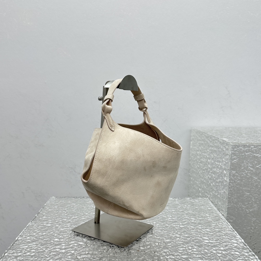 Khaki Lotus Mini Matte Handbag-16*16*15CM