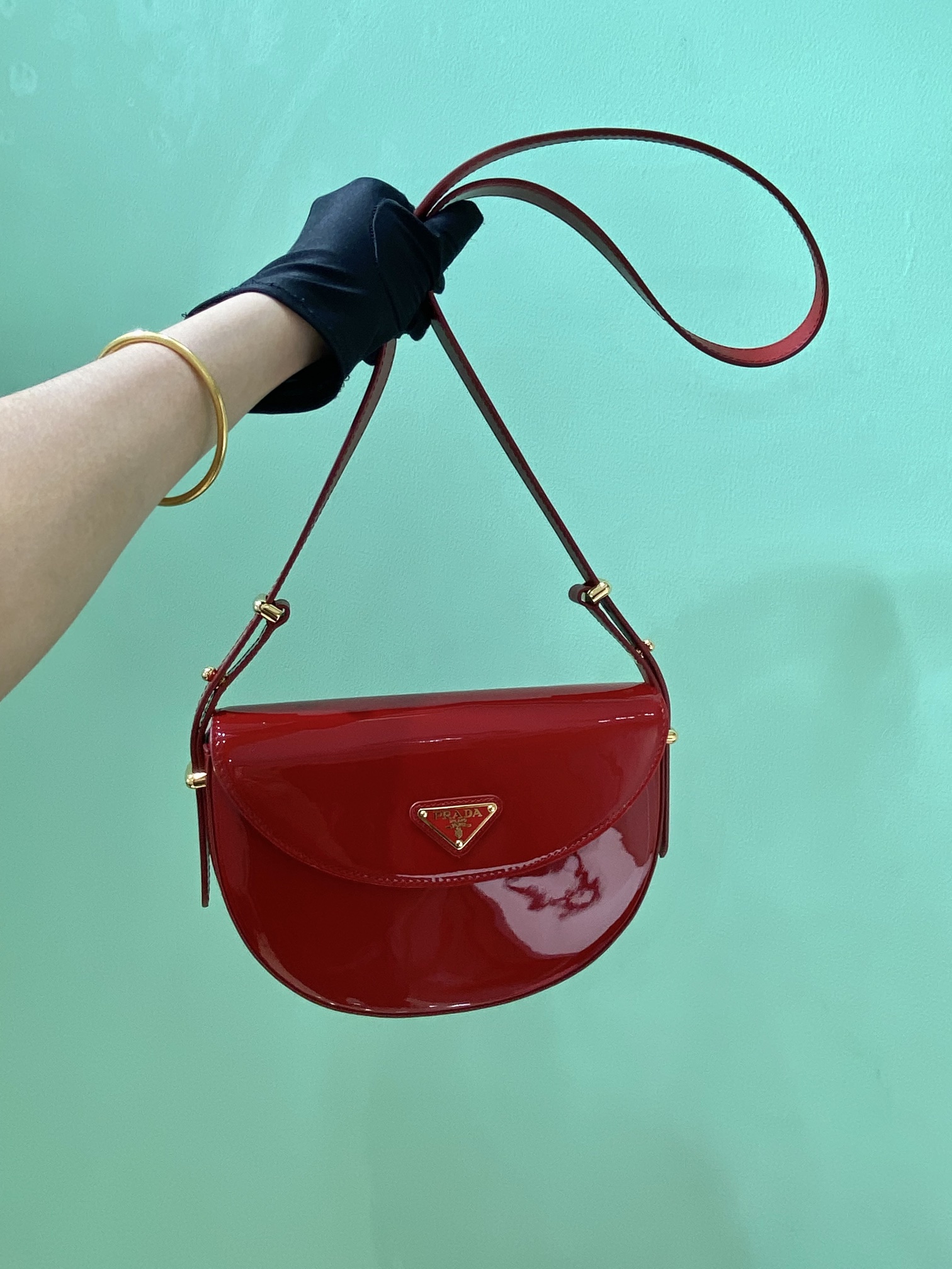 Pra*a 1ba349 saddle bag-21*17*6cm