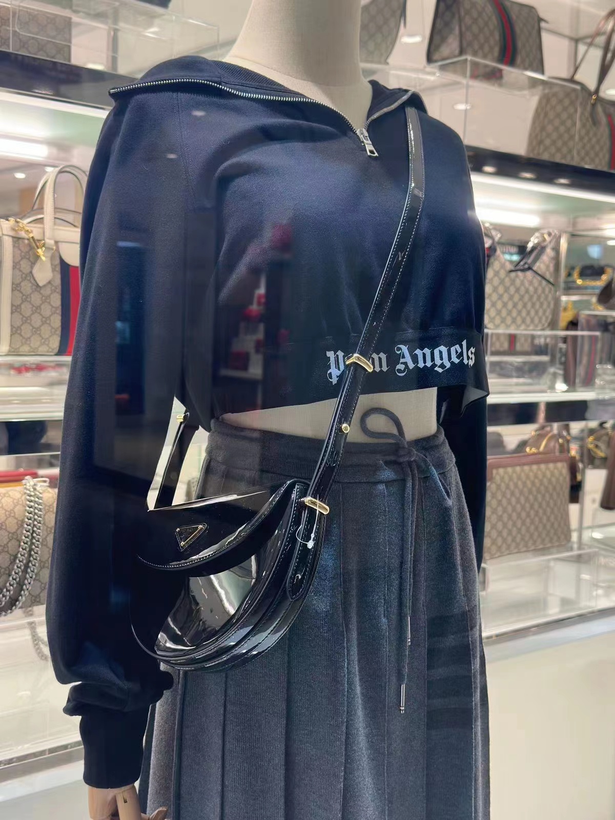 Pra*a 1ba349 saddle bag-21*17*6cm