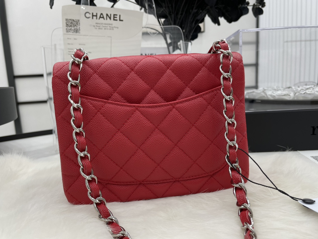 Ch@nel Flap Bag-Caviar Leather-17CM