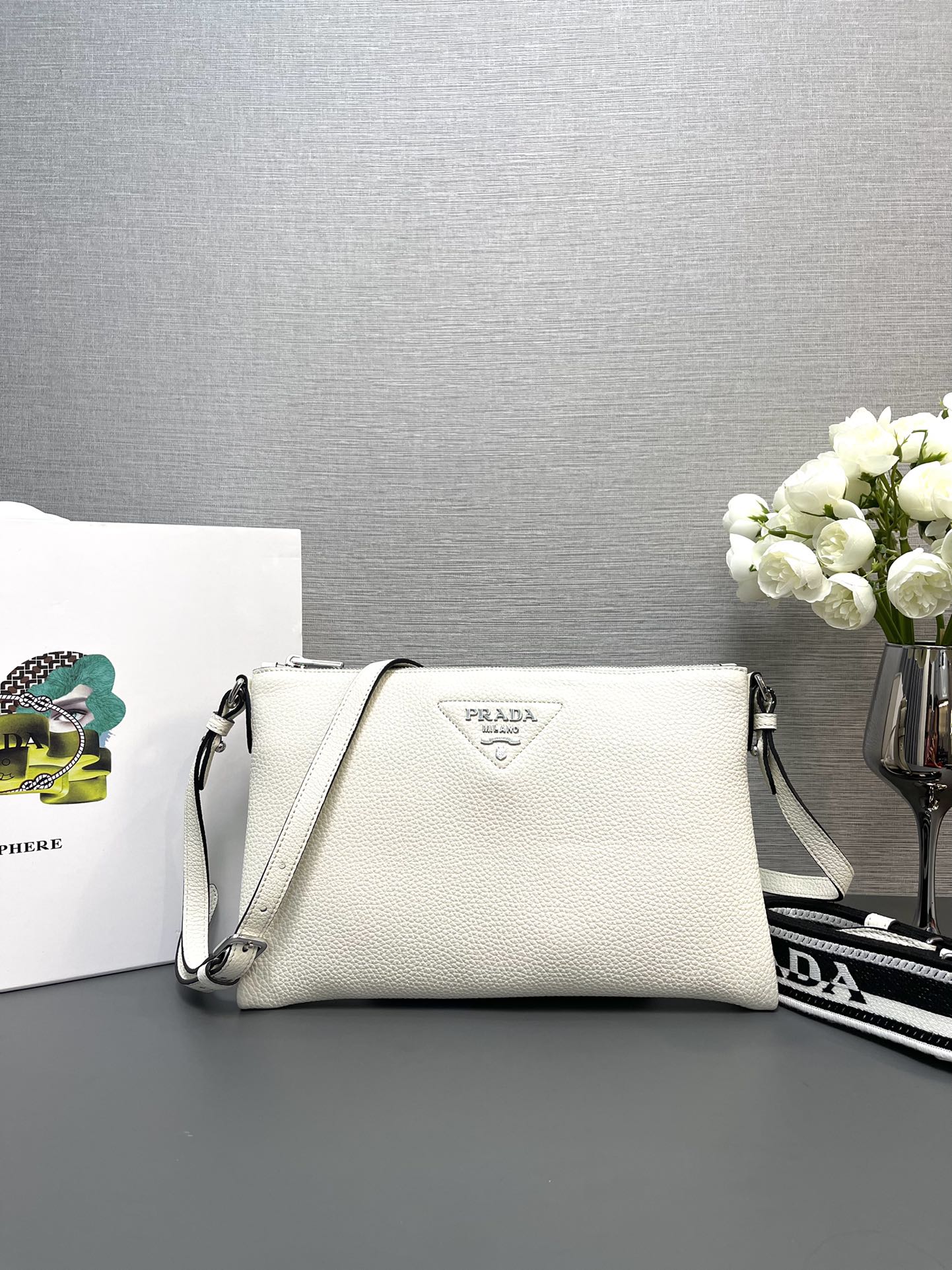 Pra*a 1bh050 double-strap backpack bag-30*19.5cm