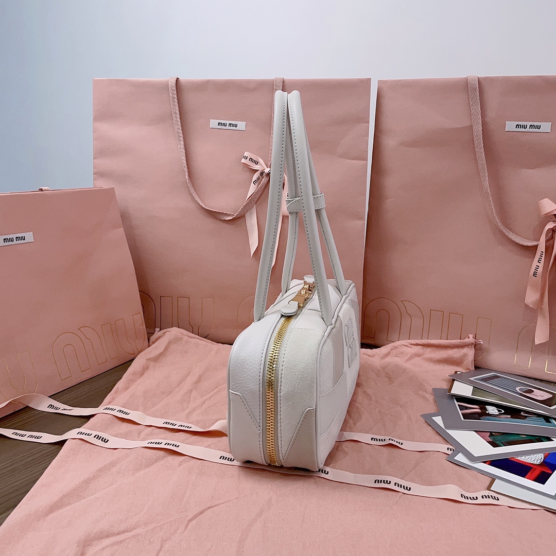 MiuMiu Arcadie Leather Collage Handbag-28X12X9CM