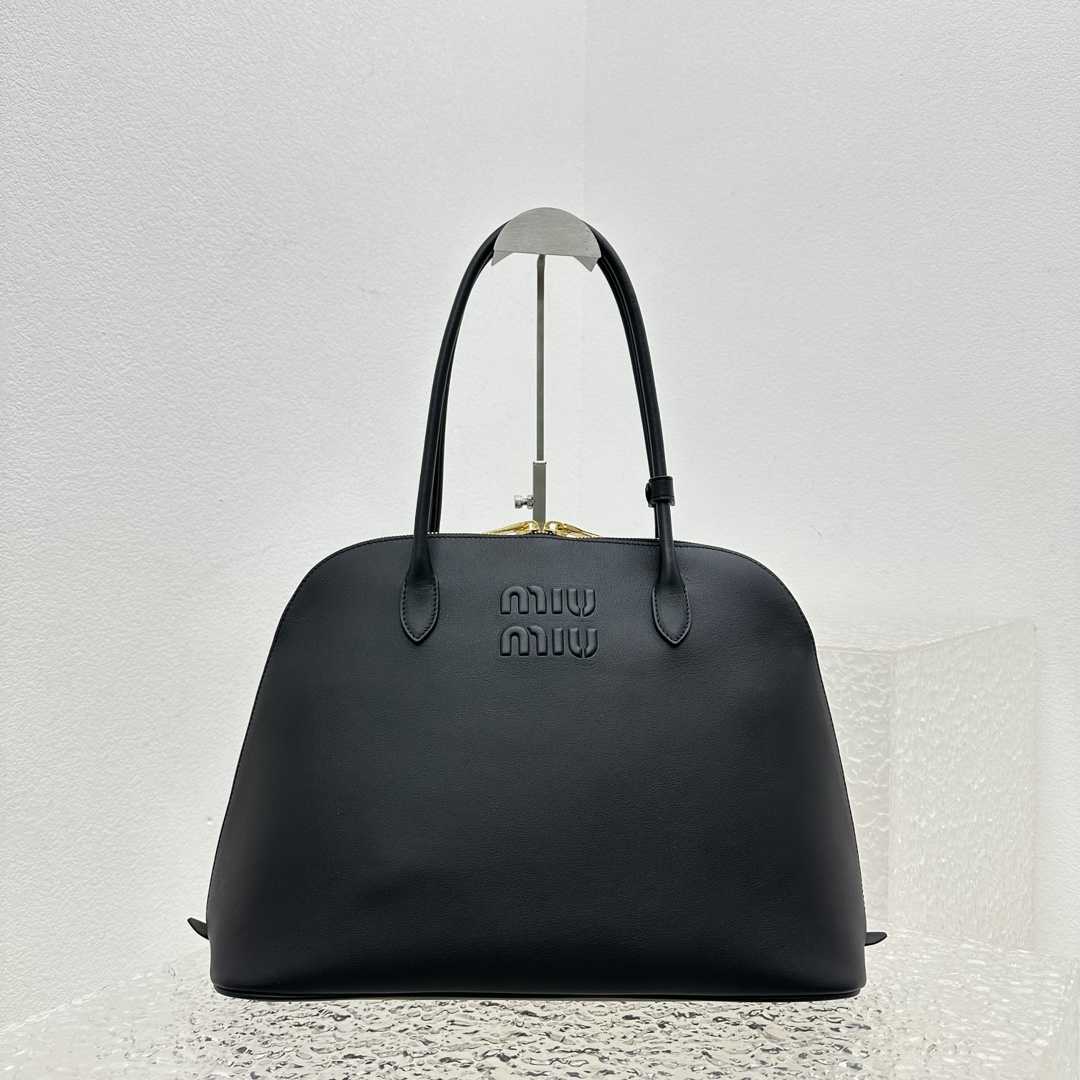 MiuMiu Casual Style Plain Leather Elegant Style Bridal Logo-39*17*28CM