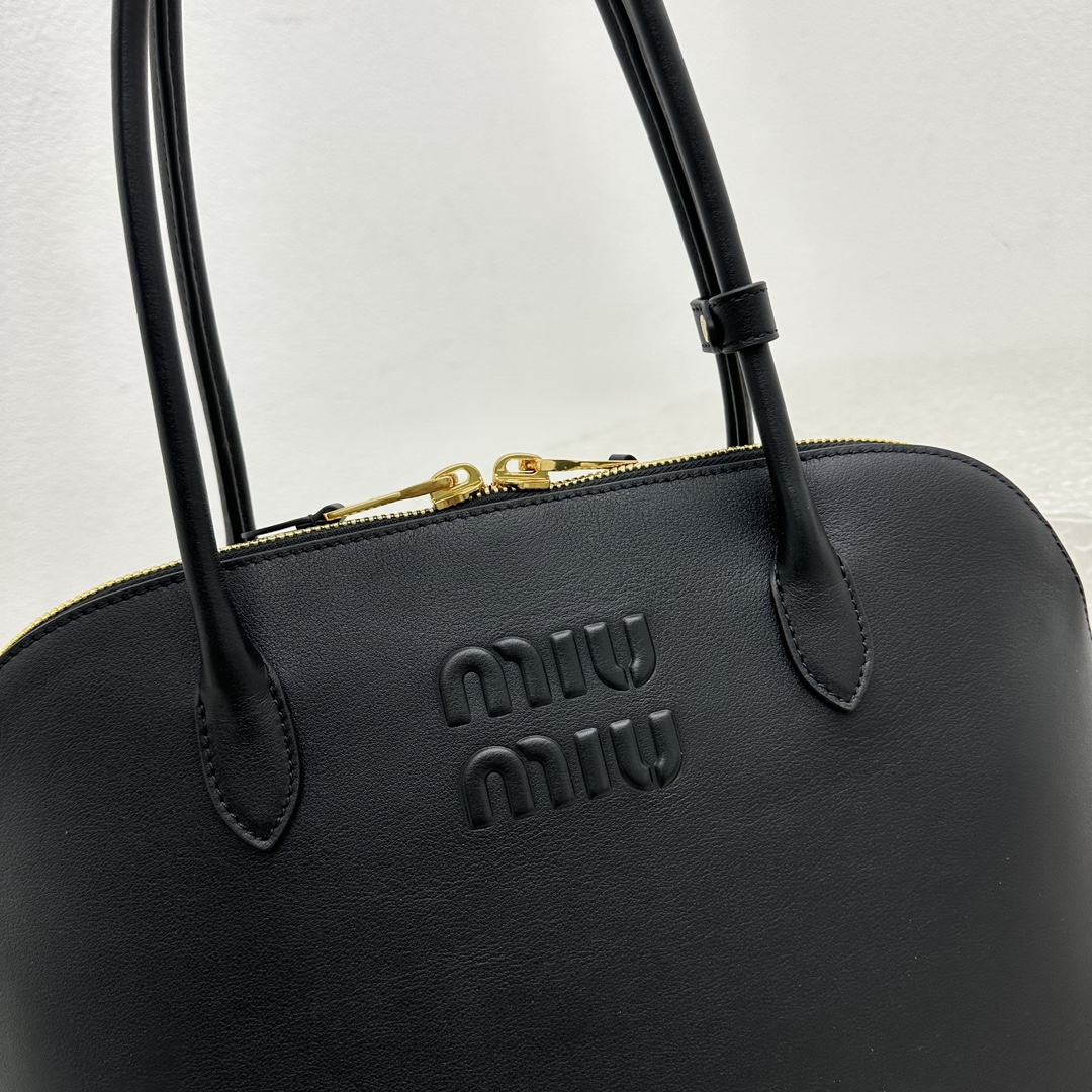MiuMiu Casual Style Plain Leather Elegant Style Bridal Logo-39*17*28CM
