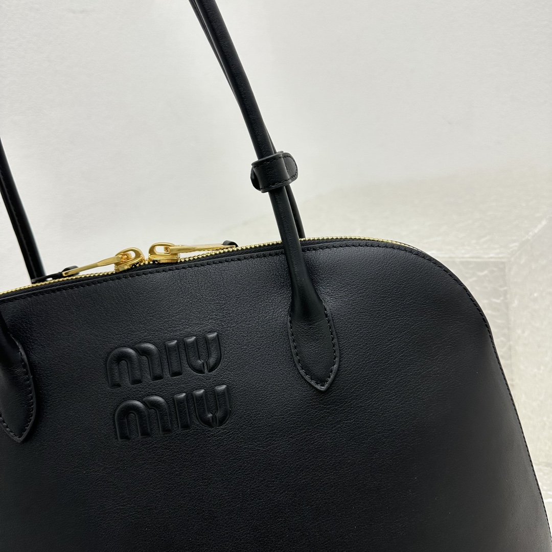 MiuMiu Casual Style Plain Leather Elegant Style Bridal Logo-39*17*28CM