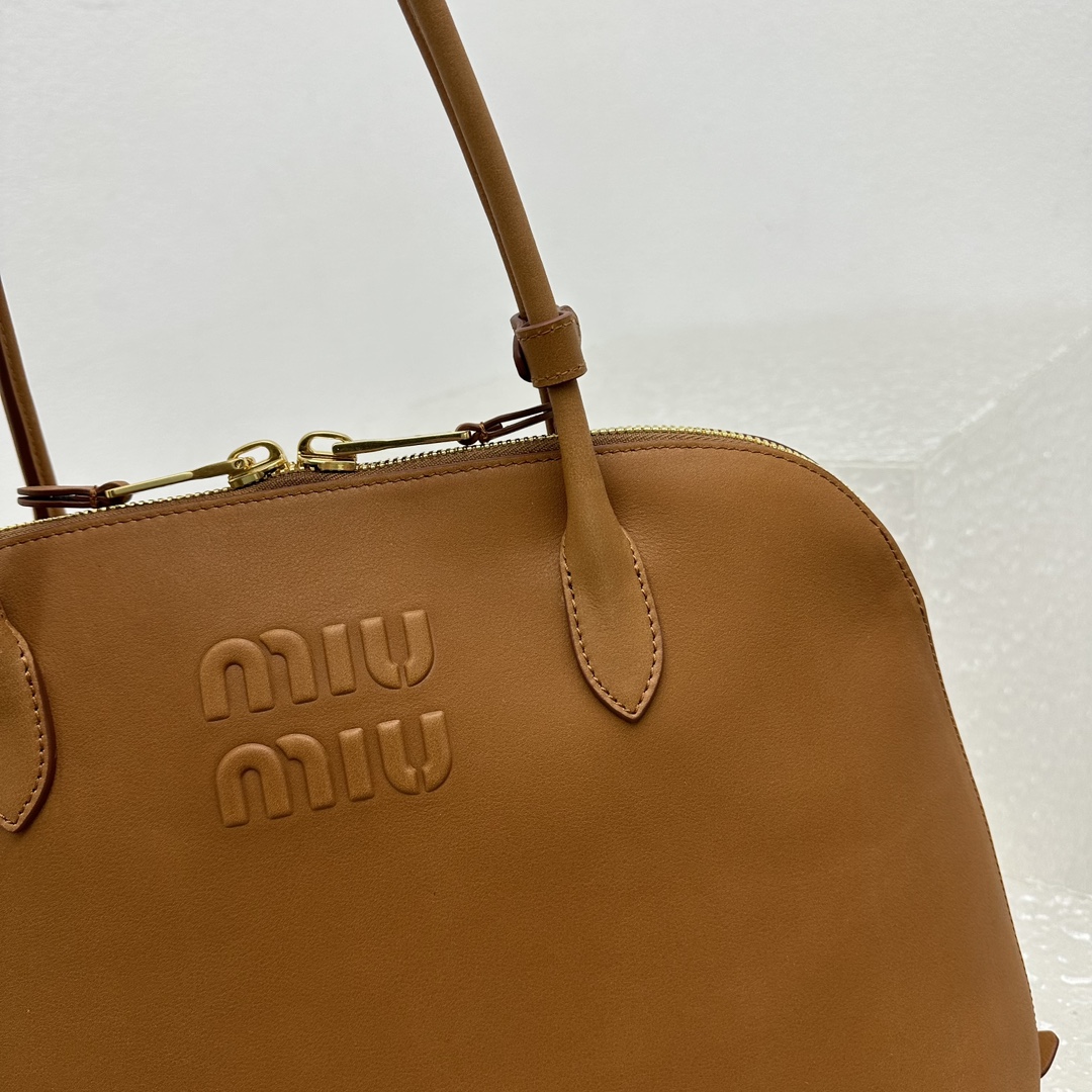 MiuMiu Casual Style Plain Leather Elegant Style Bridal Logo-39*17*28CM