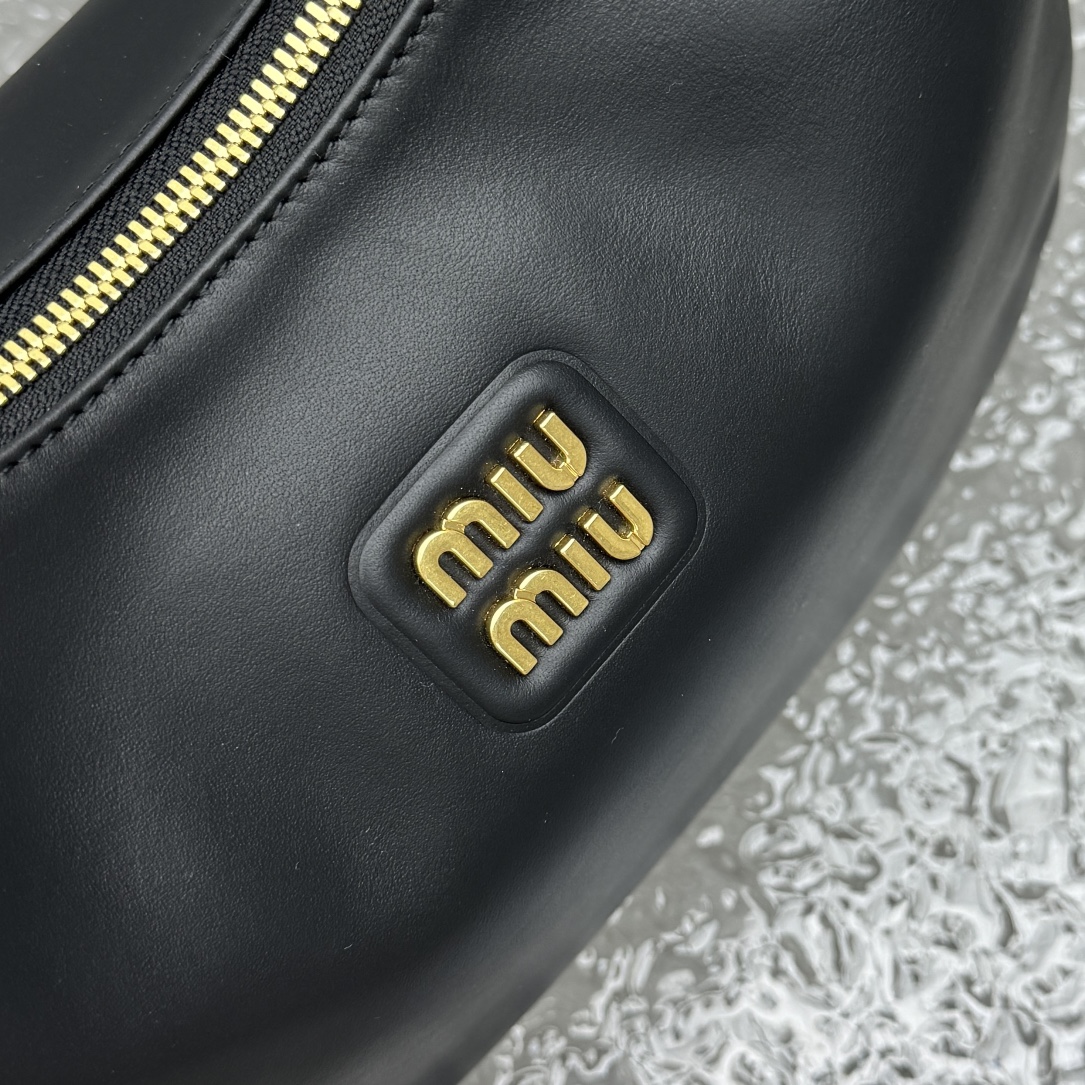 MiuMiu Black Leather Hobo Bag-27*8*20CM