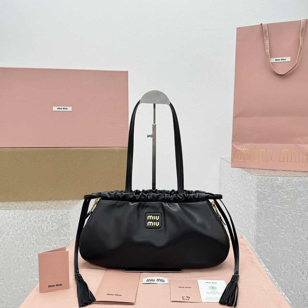 MiuMiu Leather Hobo Bag-35*18*9CM