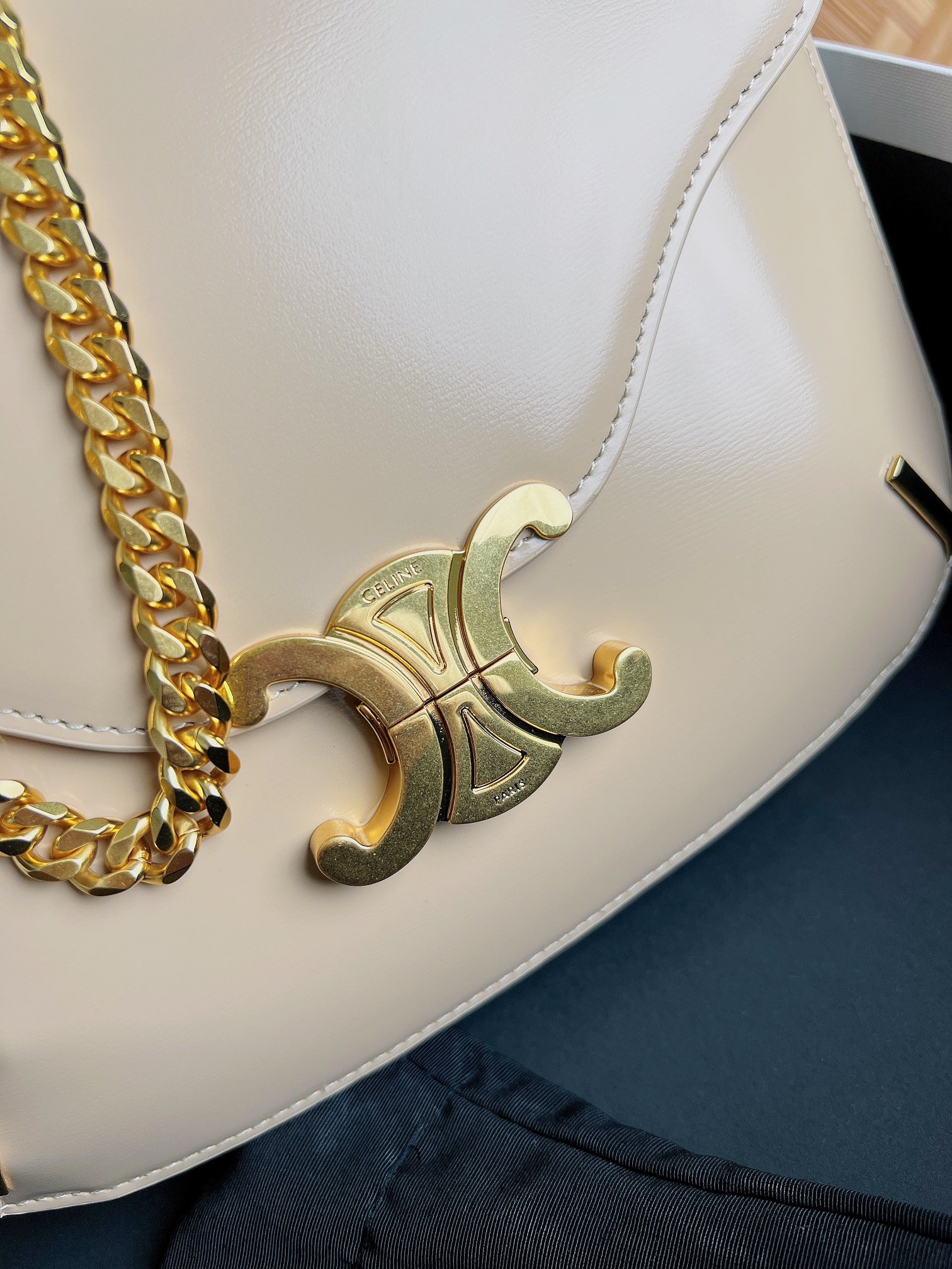 Ce**e triomphe chain square bag-24.5*17*4cm