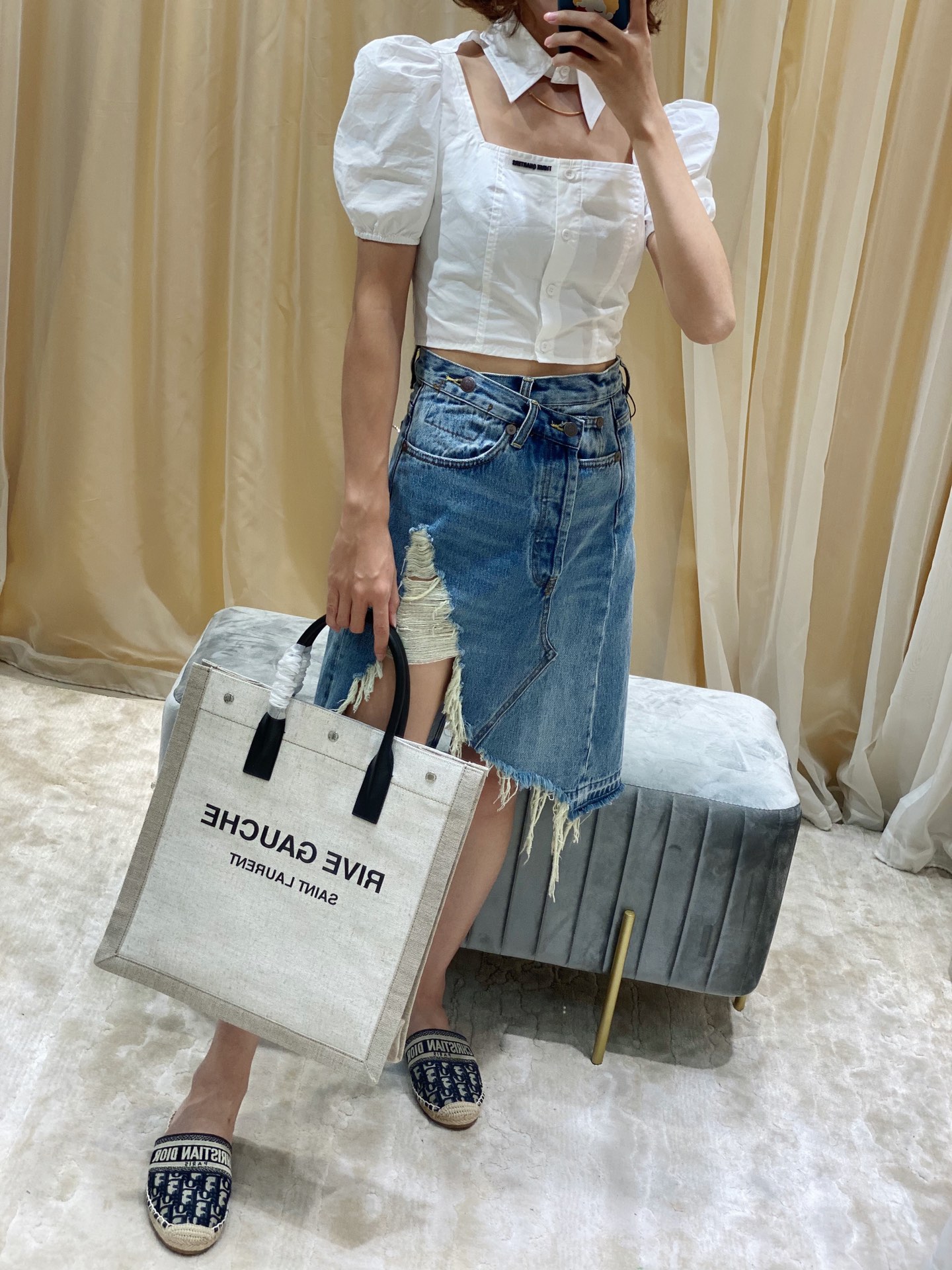 YSL Rive Gauche Tote Bag-37.5*38*17CM