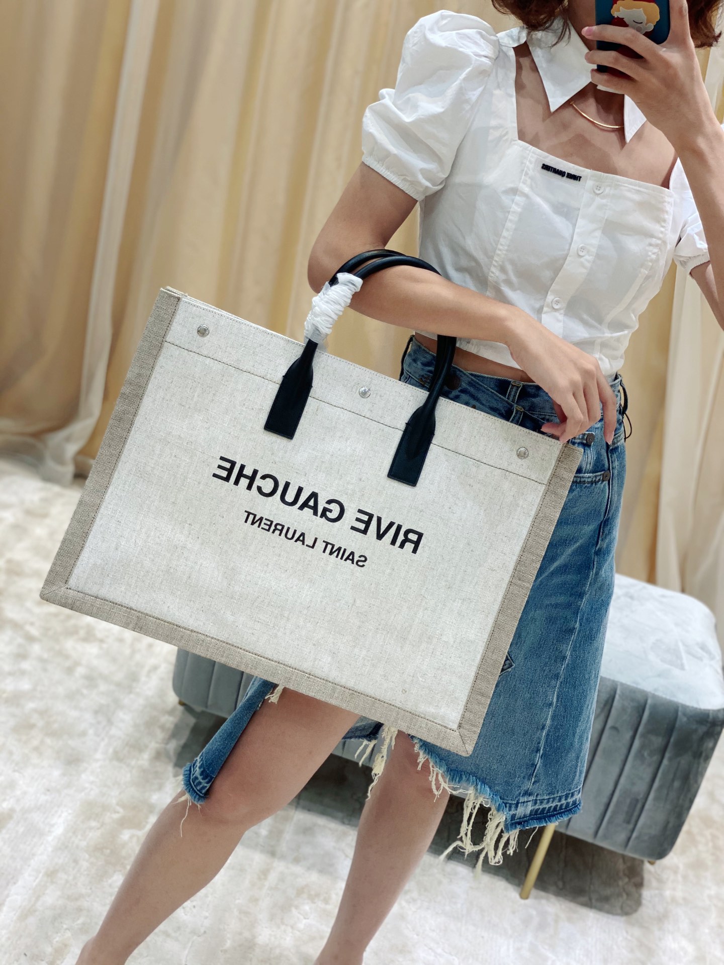 YSL Rive Gauche Tote Bag-48*36*16CM