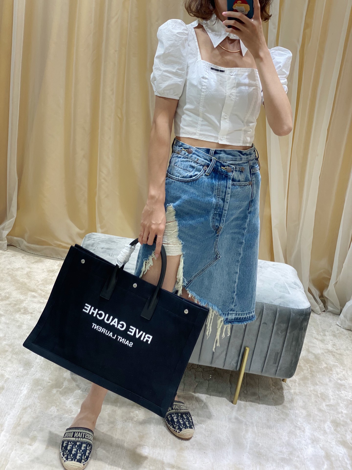 YSL Rive Gauche Tote Bag-48*36*16CM