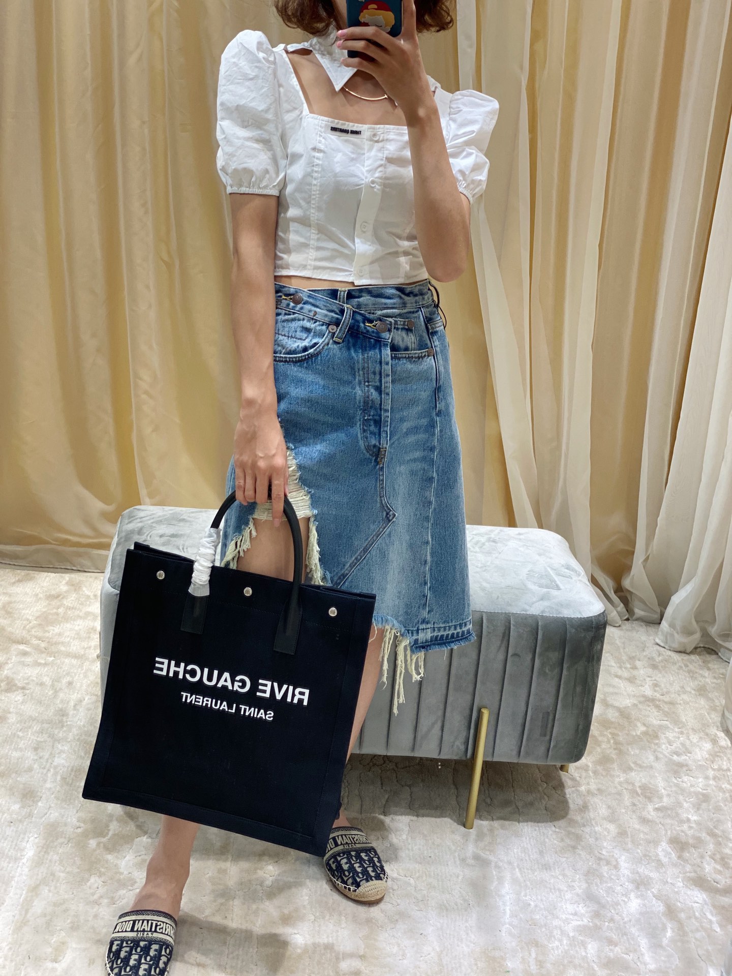 YSL Rive Gauche Tote Bag-37.5*38*17CM