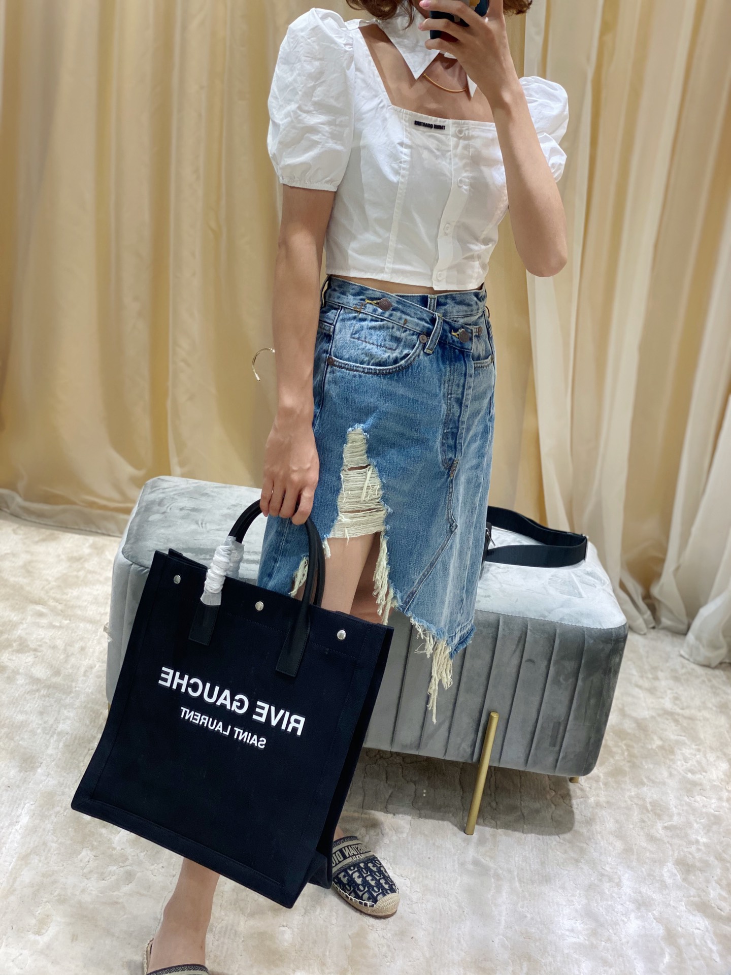 YSL Rive Gauche Tote Bag-37.5*38*17CM