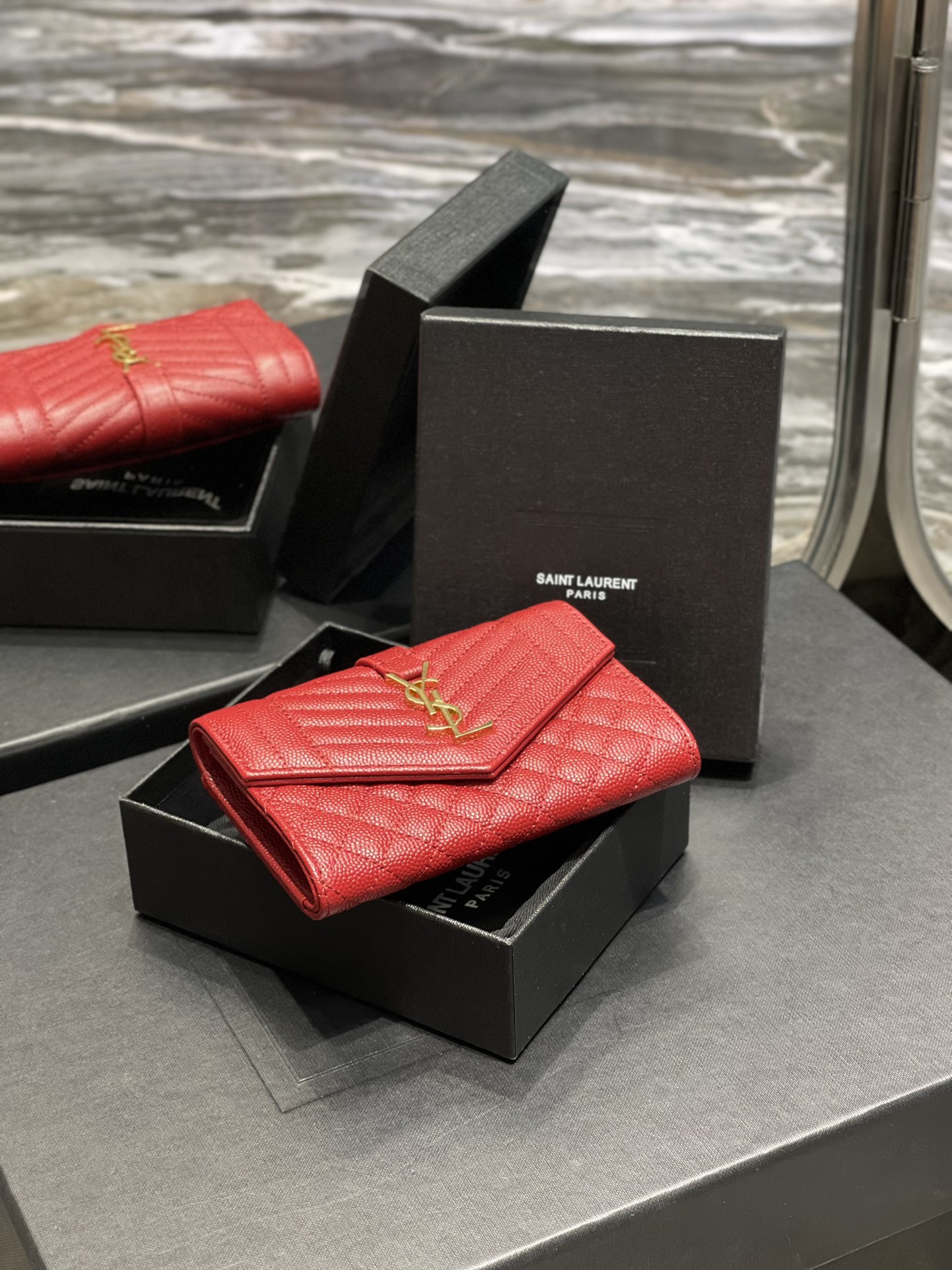 YSL Wallet-A026K -13.5*9.5*3CM