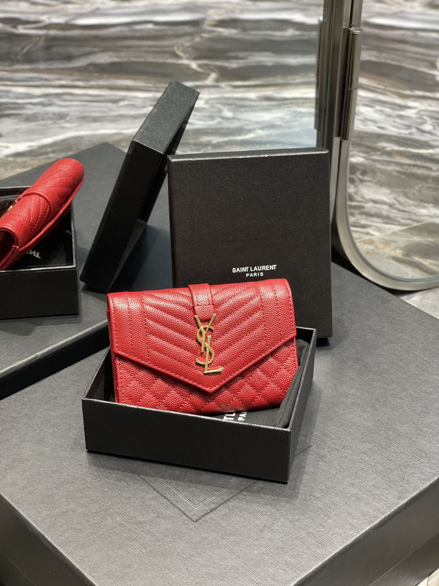 YSL Wallet-A026K -13.5*9.5*3CM