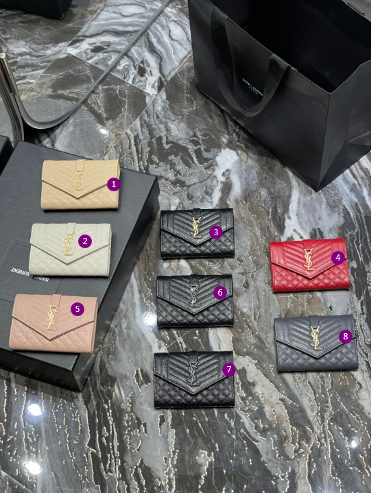 YSL Wallet-A026K -13.5*9.5*3CM