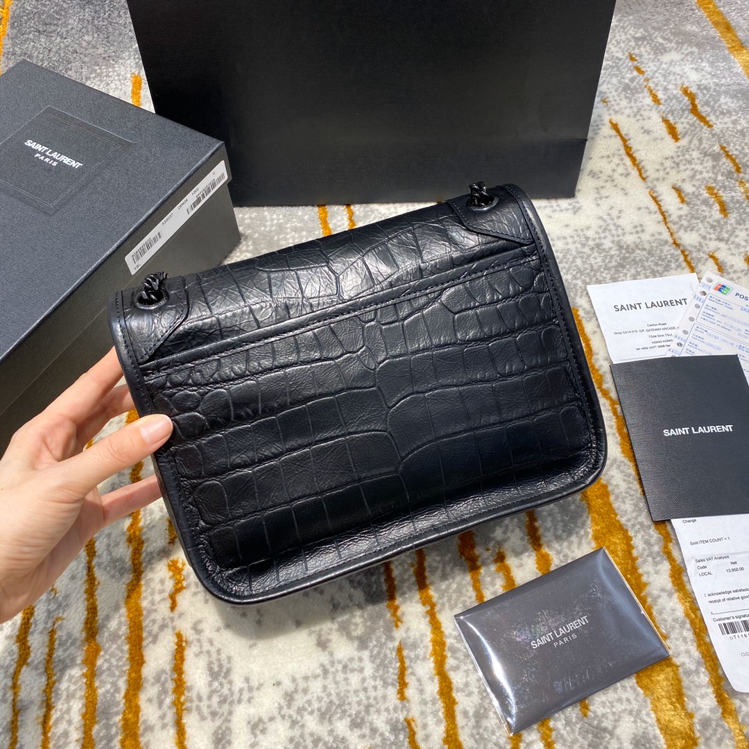 YSL Niki Lambskin Leather-22x16.5x7.5&28x20.5x8.5CM